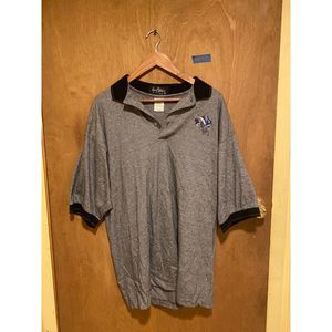 Guy Harvey Polo Black and Gray, Embroidered Marlins, Mens XL, Fishing and Golf